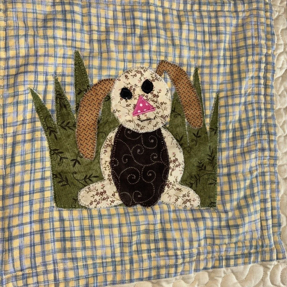 Handmade Crib Quilt Baby Blanket‎ Patchwork Old McDonald Farm Animals Unisex